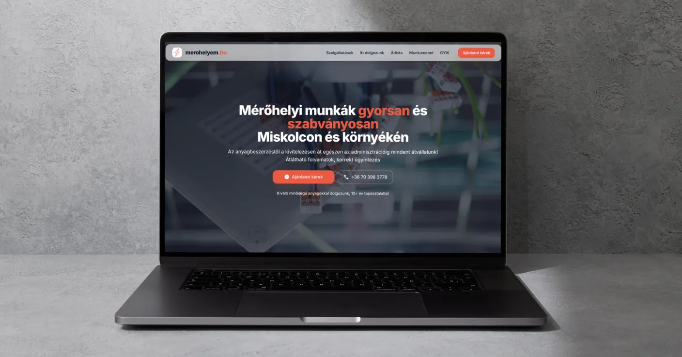 Mérőhelyem.hu weboldal bemutatója